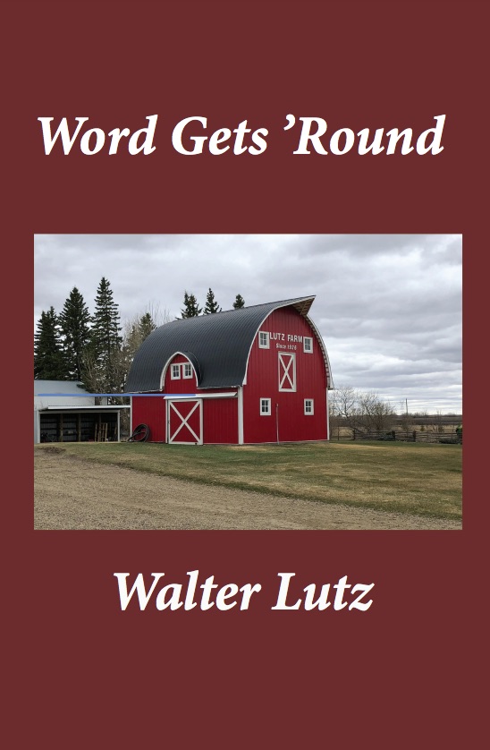 Front cover of Word Gets ’Round: a red gambrel-roofed barn under a prairie sky