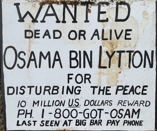 Wanted poster: Osama Bin Lytton